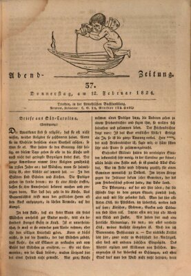 Abend-Zeitung Donnerstag 12. Februar 1824