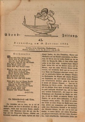 Abend-Zeitung Donnerstag 19. Februar 1824