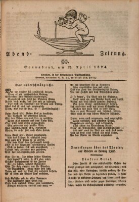 Abend-Zeitung Samstag 24. April 1824