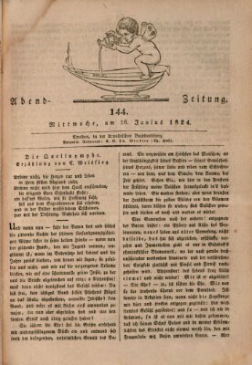 Abend-Zeitung Mittwoch 16. Juni 1824