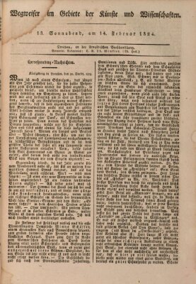 Abend-Zeitung Samstag 14. Februar 1824