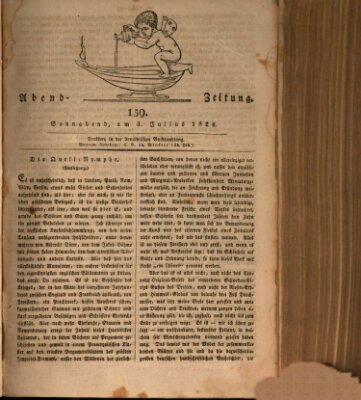 Abend-Zeitung Samstag 3. Juli 1824