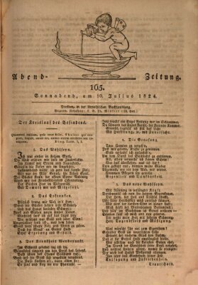 Abend-Zeitung Samstag 10. Juli 1824