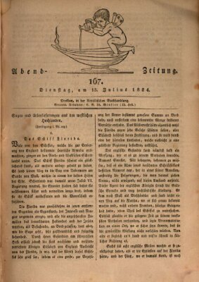 Abend-Zeitung Dienstag 13. Juli 1824