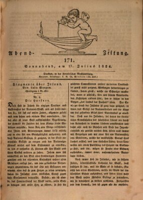 Abend-Zeitung Samstag 17. Juli 1824