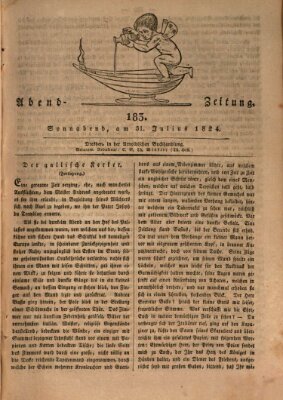 Abend-Zeitung Samstag 31. Juli 1824