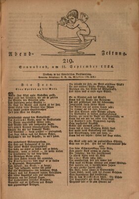 Abend-Zeitung Samstag 11. September 1824