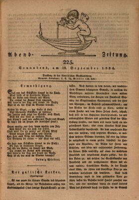 Abend-Zeitung Samstag 18. September 1824