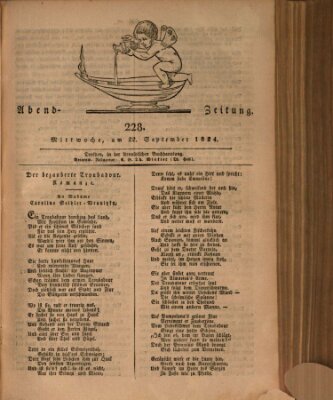 Abend-Zeitung Mittwoch 22. September 1824