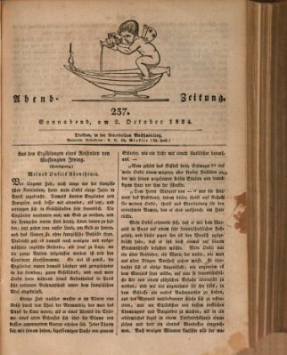 Abend-Zeitung Samstag 2. Oktober 1824