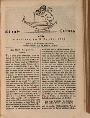 Abend-Zeitung Samstag 23. Oktober 1824