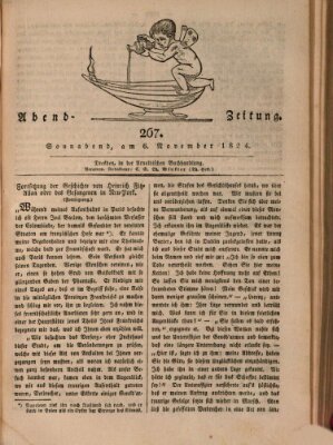 Abend-Zeitung Samstag 6. November 1824