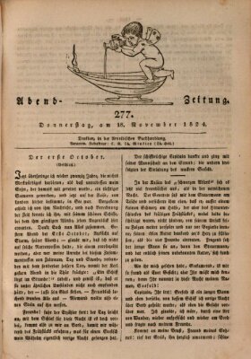 Abend-Zeitung Donnerstag 18. November 1824