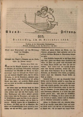 Abend-Zeitung Donnerstag 25. November 1824