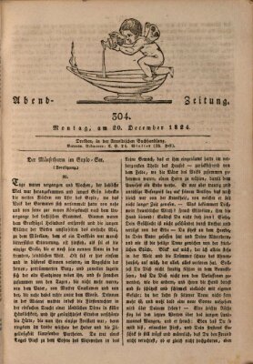 Abend-Zeitung Montag 20. Dezember 1824