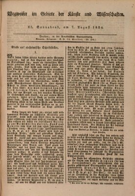 Abend-Zeitung Samstag 7. August 1824