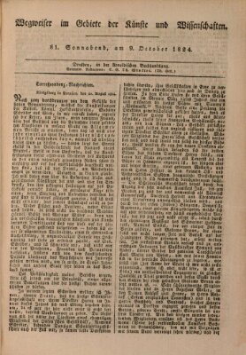 Abend-Zeitung Samstag 9. Oktober 1824