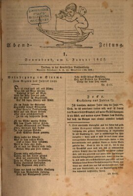 Abend-Zeitung Samstag 1. Januar 1825