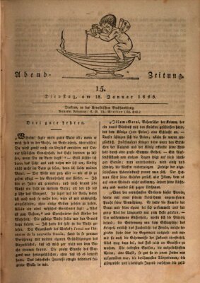 Abend-Zeitung Dienstag 18. Januar 1825