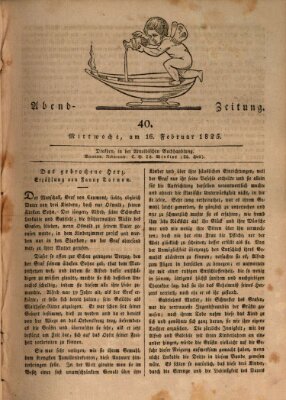 Abend-Zeitung Mittwoch 16. Februar 1825