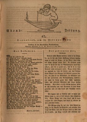 Abend-Zeitung Samstag 19. Februar 1825