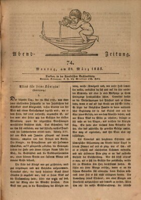 Abend-Zeitung Montag 28. März 1825