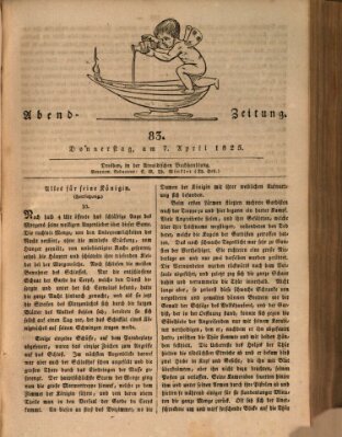 Abend-Zeitung Donnerstag 7. April 1825