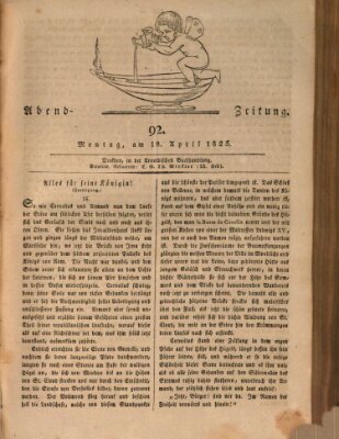 Abend-Zeitung Montag 18. April 1825