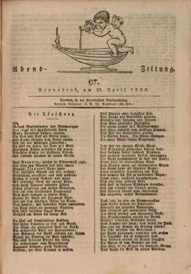 Abend-Zeitung Samstag 23. April 1825