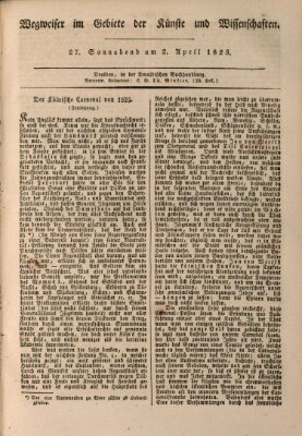 Abend-Zeitung Samstag 2. April 1825