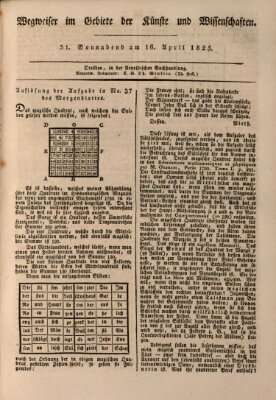 Abend-Zeitung Samstag 16. April 1825