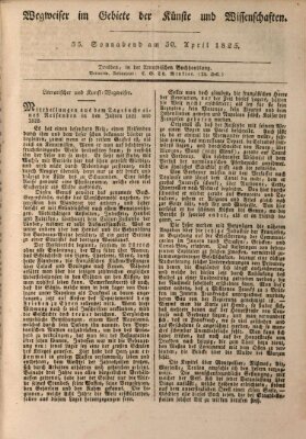 Abend-Zeitung Samstag 30. April 1825