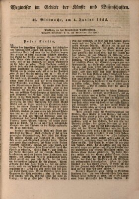 Abend-Zeitung Mittwoch 1. Juni 1825