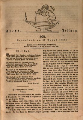 Abend-Zeitung Samstag 20. August 1825