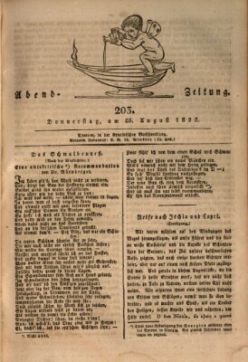 Abend-Zeitung Donnerstag 25. August 1825