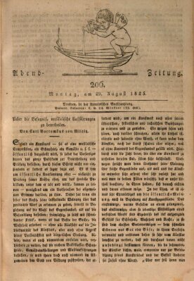 Abend-Zeitung Montag 29. August 1825