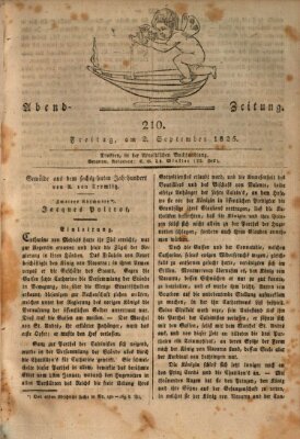 Abend-Zeitung Freitag 2. September 1825