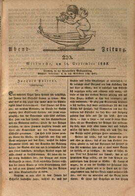 Abend-Zeitung Mittwoch 14. September 1825