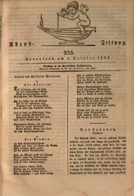 Abend-Zeitung Samstag 1. Oktober 1825