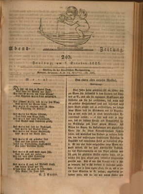 Abend-Zeitung Freitag 7. Oktober 1825