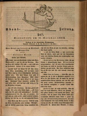 Abend-Zeitung Samstag 15. Oktober 1825