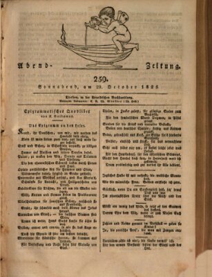 Abend-Zeitung Samstag 29. Oktober 1825