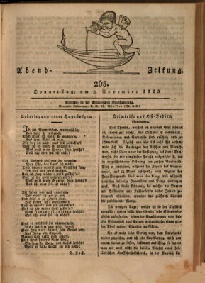 Abend-Zeitung Donnerstag 3. November 1825