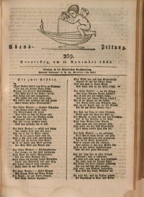 Abend-Zeitung Donnerstag 10. November 1825