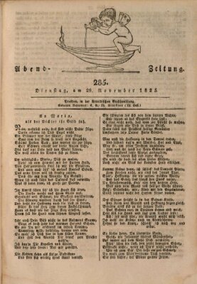 Abend-Zeitung Dienstag 29. November 1825