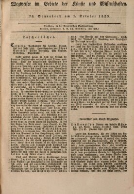 Abend-Zeitung Samstag 1. Oktober 1825