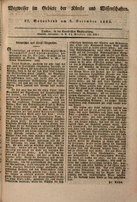 Abend-Zeitung Samstag 3. Dezember 1825