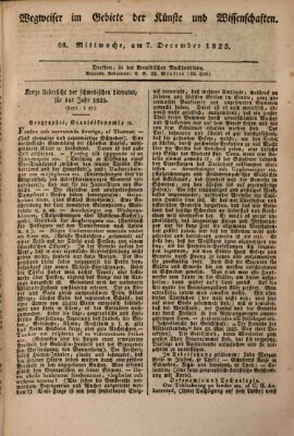 Abend-Zeitung Mittwoch 7. Dezember 1825