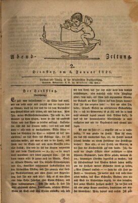 Abend-Zeitung Dienstag 3. Januar 1826