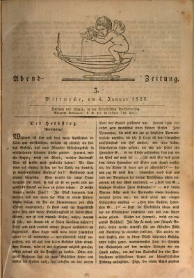 Abend-Zeitung Mittwoch 4. Januar 1826